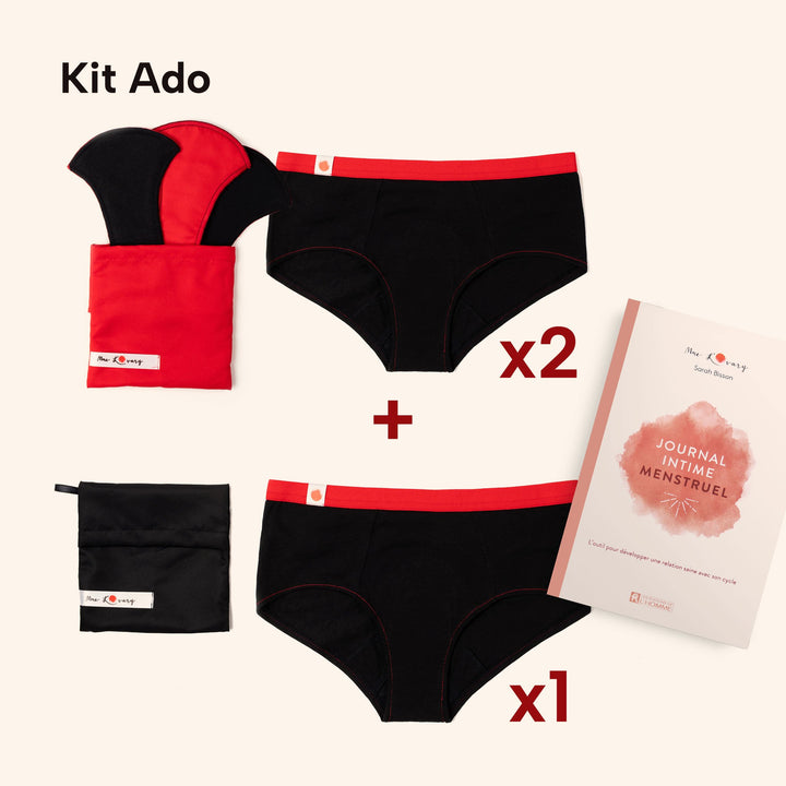 Composition du Pack de culottes menstruelles pour ado