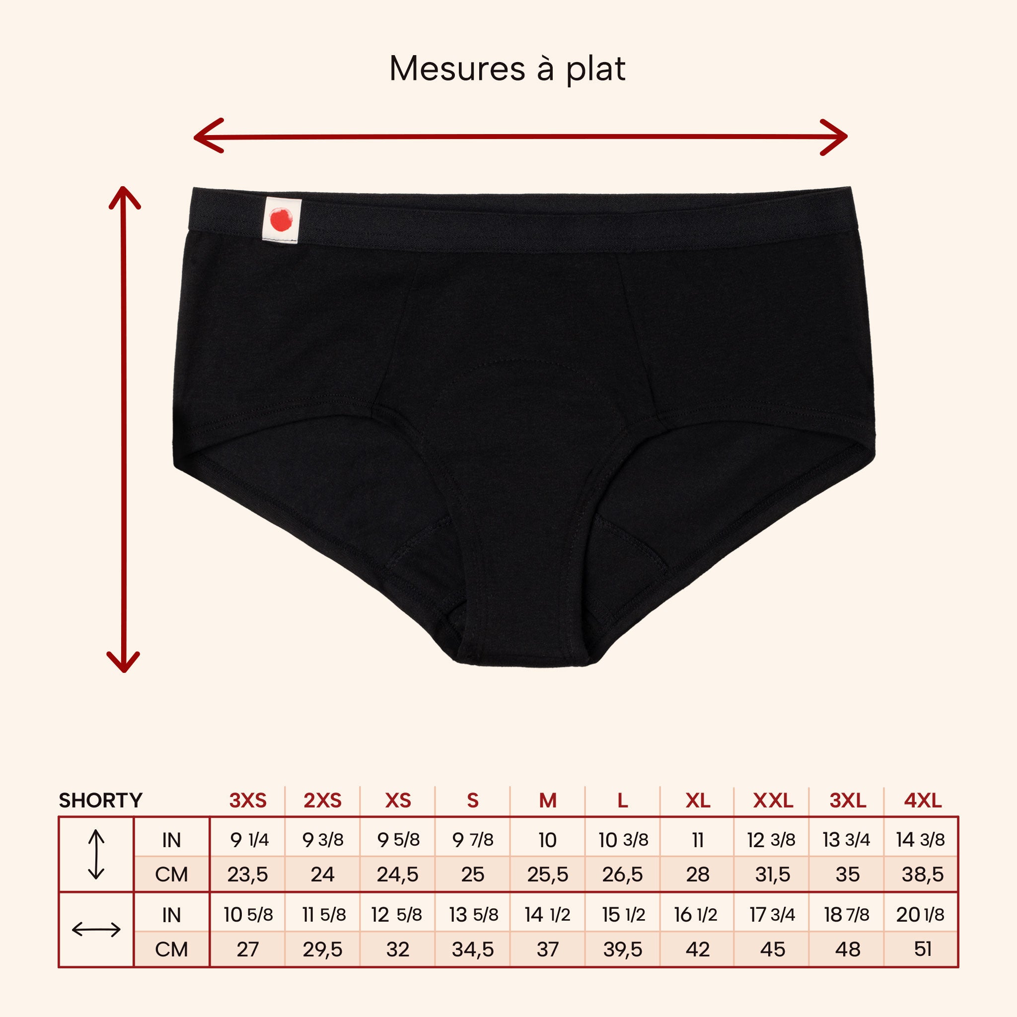 Black Shorty ✦ Period Underwear 3-in-1